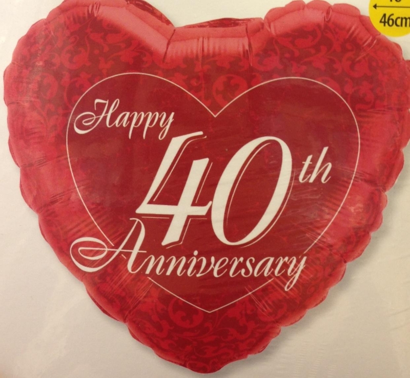 Ruby Wedding Anniversary Balloon – buy online or call 0161 945 7677