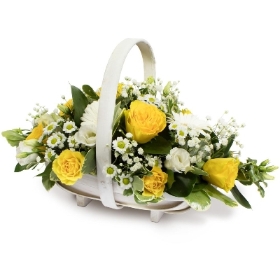 Basket (Yellow and White)