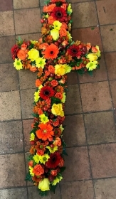 Mixed floral cross
